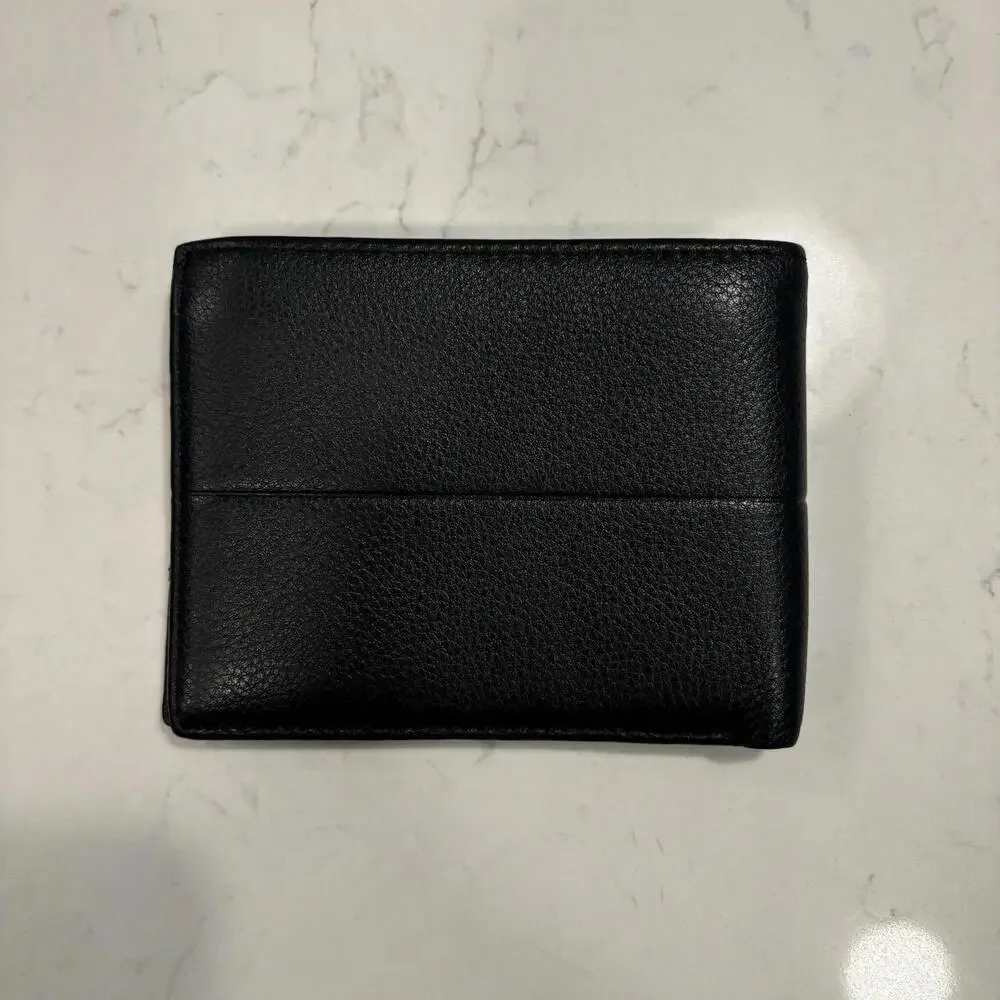 Montblanc Bifold Wallet Mens One Size Leather Black Luxury Suede Lining EUC